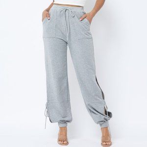 JOGGER PANTS WITH ANKLE LACE UP